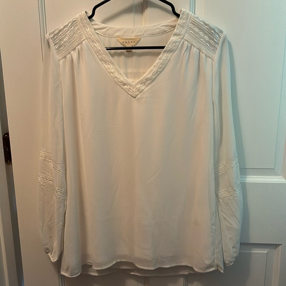 Ivory blouse by Adiva, size S